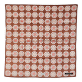 サンローラン YSLロゴ バラ スカーフ ハンカチ ブラウン マルチカラー コットン レディース SAINT LAURENT 【中古】